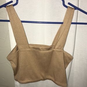 crop top tan shirt
